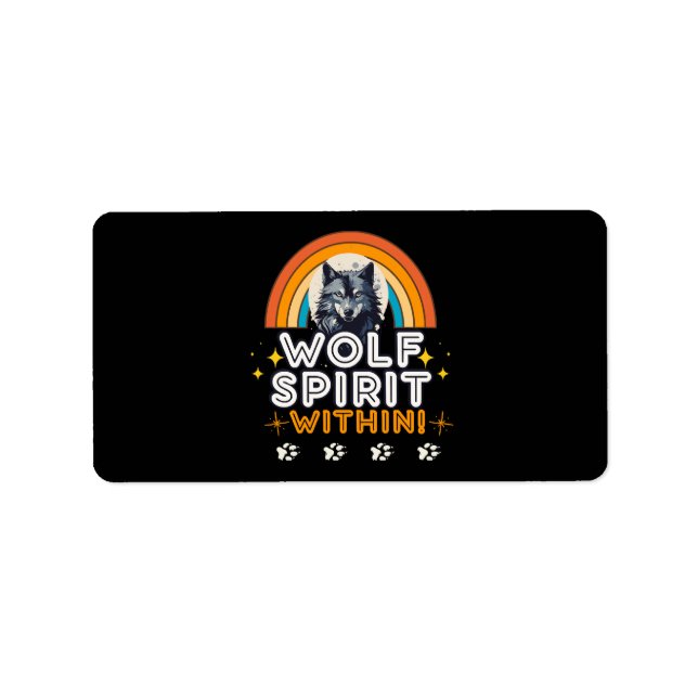 Étiquette Esprit de loup intérieur (Devant)