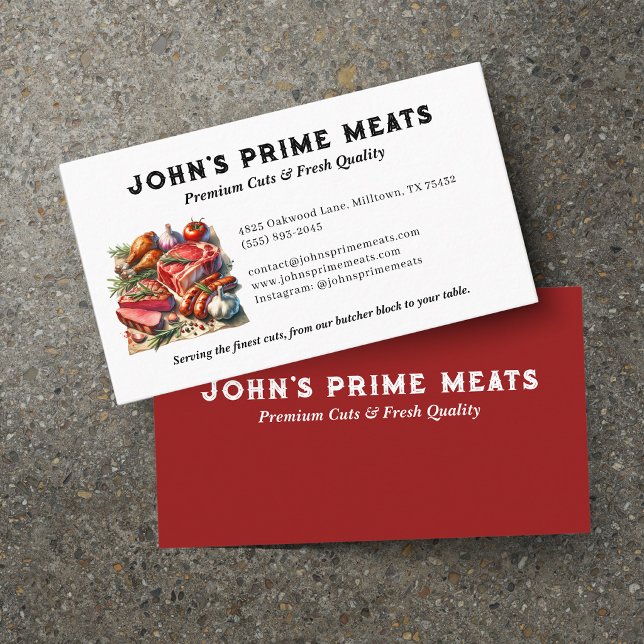 Étiquette et slogan de découpe de viande haut de g (Créateur téléchargé)