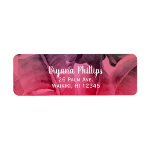 Étiquette Été Tropical Rose Feuilles de Palmier Fête Luau