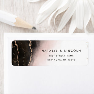 Étiquette Ethereal Mist Ombre Blush Moody Adresse de retour