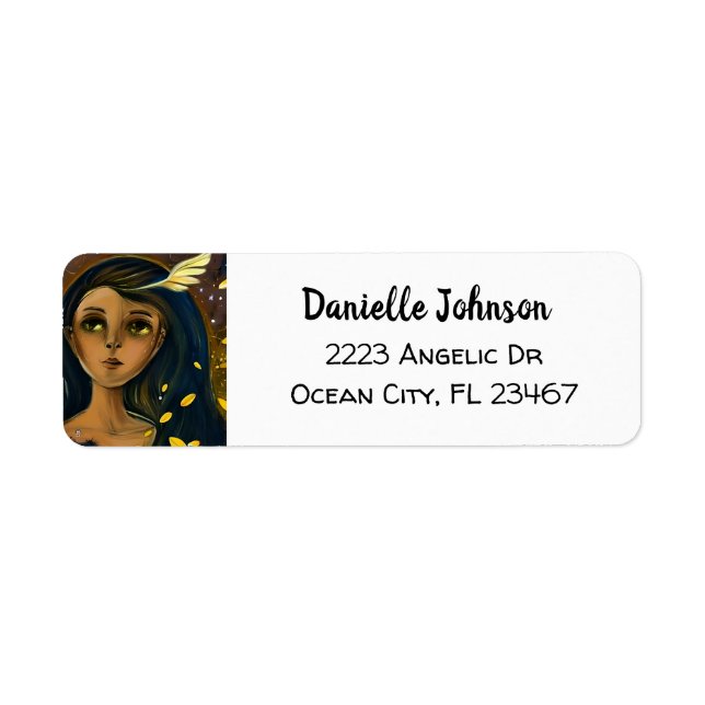 Étiquette Éthérée Enchantée fille angélique Abstrait Ai Art (Devant)