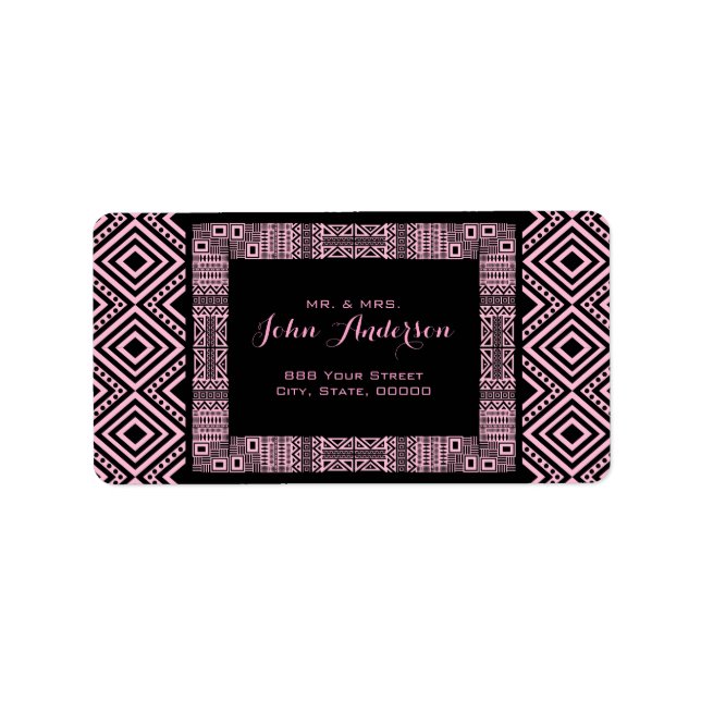 Étiquette Ethnic Design Return Address Labels #3 (Devant)