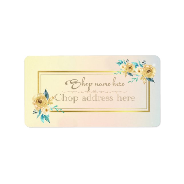 Étiquette Etiqueta de remises ente con rosas (Devant)