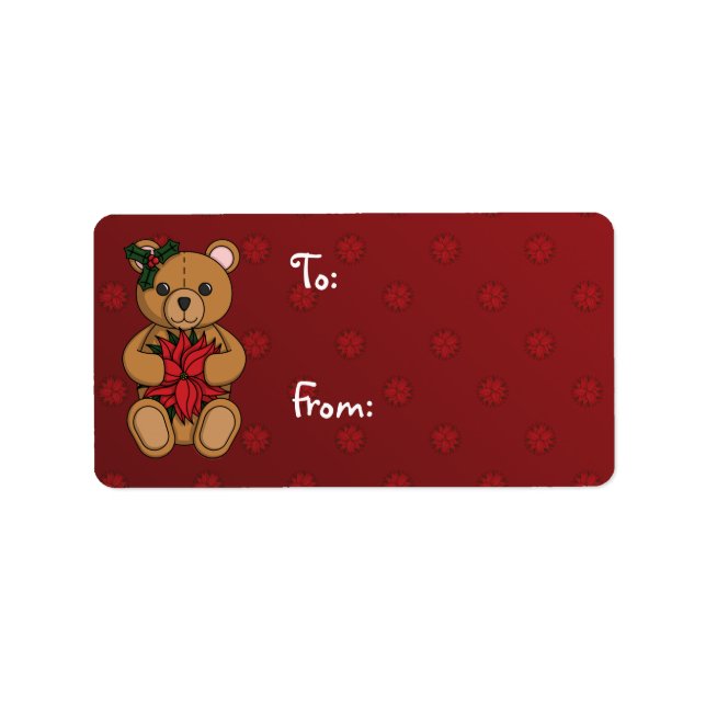 Étiquette Étiquette-cadeau de Teddy (Devant)