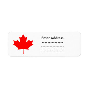 Étiquette étiquette de la feuille d'érable rouge d