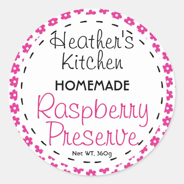 Étiquette - Étiquette de pot de confiture ou de co (Devant)