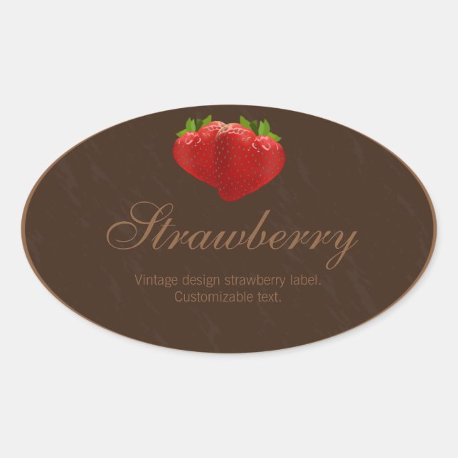 Étiquette étiquette fraise (Devant)