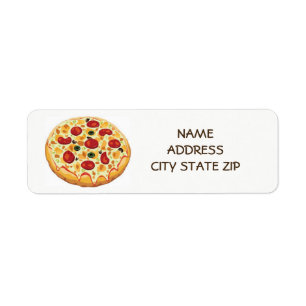 ÉTIQUETTE **ÉTIQUETTES D'ADRESSE DE RETOUR PIZZA PIZZA**