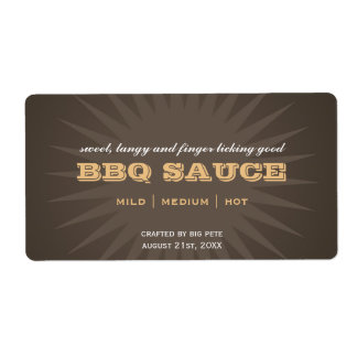 Étiquette Étoile brune occidentale éclat cuisine autocollant