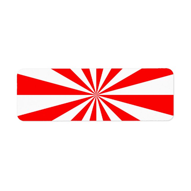 Étiquette Étoile explosive rouge et blanc (Devant)