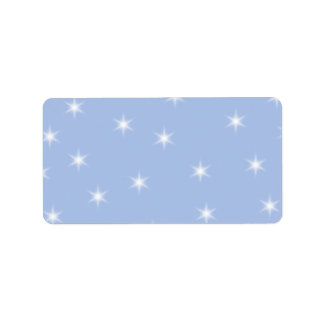 Étiquette Etoiles blanches et bleues.