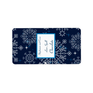Étiquette Étoiles bleues miniatures de Hershey de 1,25 po x 