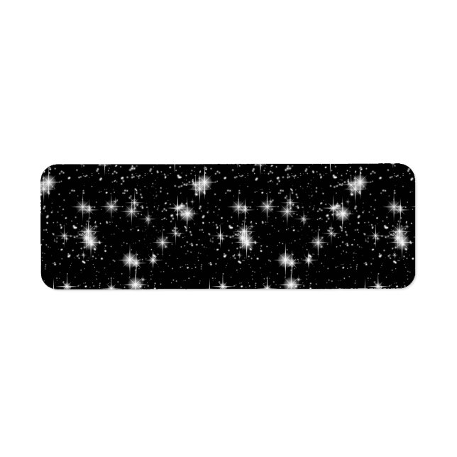 Étiquette Étoiles brillantes dans l'espace (Devant)