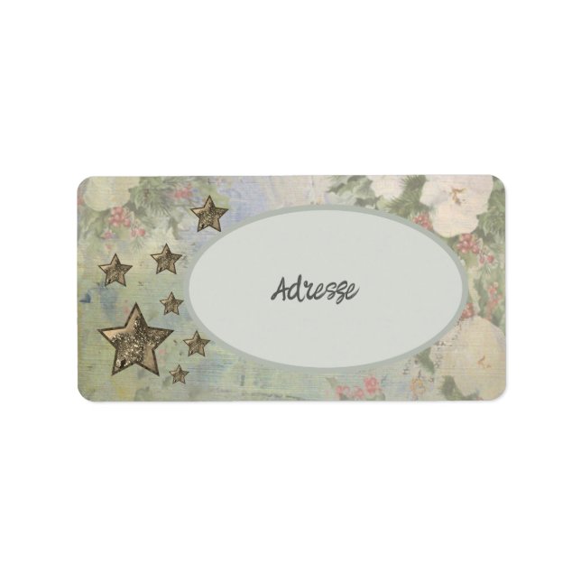 Étiquette Étoiles de Vintage (Devant)