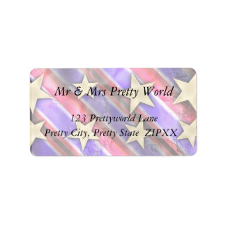 Étiquette Étoiles Et Traces De Drapeau