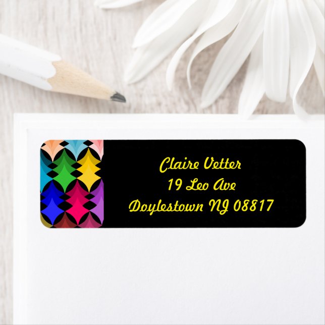 Étiquette Étoiles modernes du milieu du siècle (En situation)