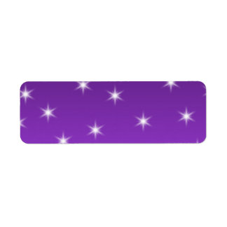 Étiquette Etoiles violettes et blanches, Motif.