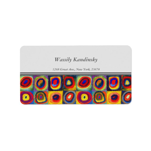 Étiquette Étude de couleur par Wassily Kandinsky (Devant)