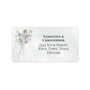 Étiquette Eucalyptus & Lavender Bouquet Boho Adresse du Mari