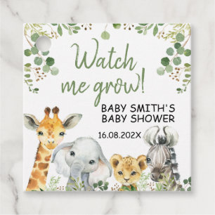 Étiquette Eucalyptus Safari Baby shower Watch Me G
