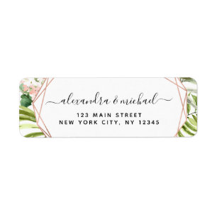 Étiquette Eucalyptus Verdure Géométrique Mariage élégant