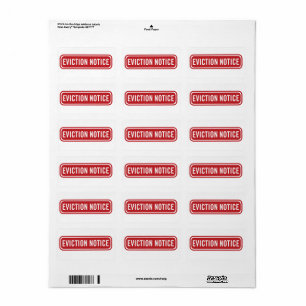 Étiquette Eviction Notice Office Label