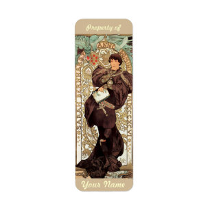Étiquette Ex-libris Ex-Libris Booklabel de Nouveau d'art