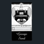 Étiquette Ex Libris Piano Bookplate – Art Nouveau Music<br><div class="desc">Beautiful Art Nouveau Ex Libris bookplate featuring a grand piano, candles, roses, and musical notation in a romantic vintage style. This elegant music-themed library label is perfect for pianists, musicians, music teachers, and classical music lovers who want to personalize their books or sheet music collections. Inspired by Belle Époque and...</div>