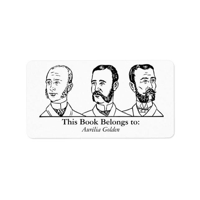 Étiquette Ex Libris - Trois Hommes v4 (Devant)