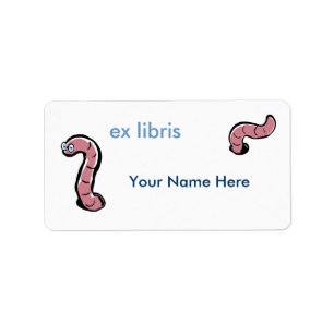 Étiquette exlibris de rat de bibliothèque personnalisables