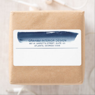 Étiquette Expédition commerciale aquarelle bleu marine moder
