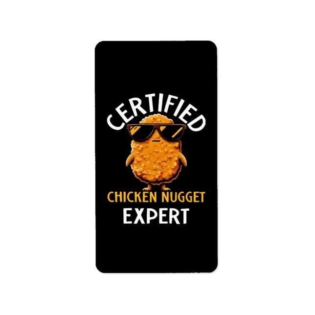 Étiquette Expert certifié en nuggets de poulet (Devant)