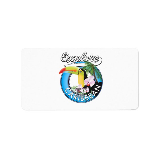 Étiquette Explorer le patch de voyage des Caraïbes. Bouton c (Devant)
