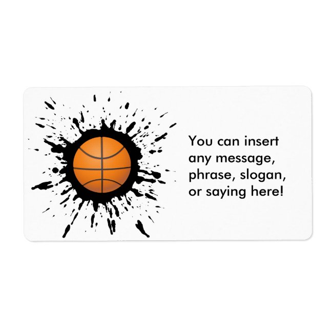 Étiquette Explosion de basket-ball (Devant)