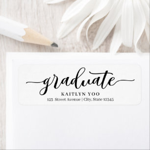 Étiquette Exquise goût Editable Color Graduation Adresse