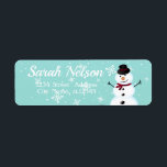 Étiquette Extraordinaire, Cool, Blue Christmas Snowman Étiqu<br><div class="desc">Parfait,  doux,  bleu christmas étiquette</div>