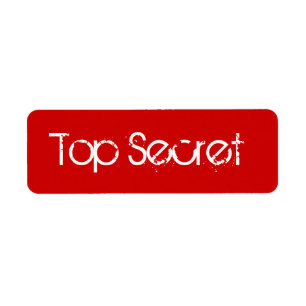 Étiquette extrêmement secret rouge