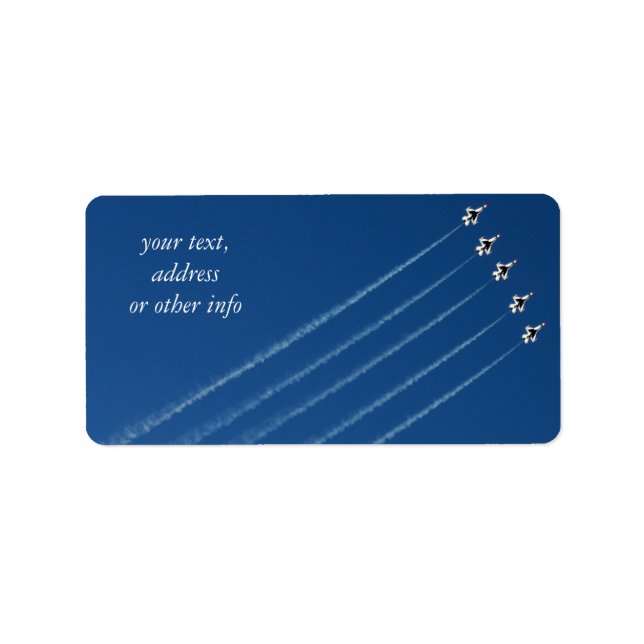 Étiquette F-16 Thunderbirds Cinq Formation (Devant)