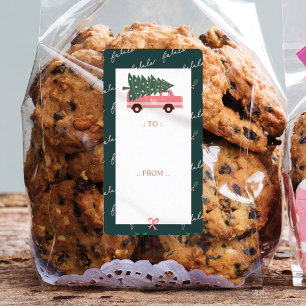 Étiquette Fa La La Christmas Tree Van Vintage Rose