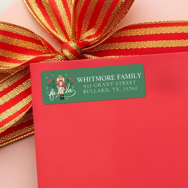 Étiquette Fa La La Whimsical Nutcracker Ballet Noël (Fa La La Whimsical Nutcracker Ballet Christmas Label)