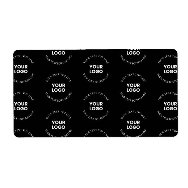 Étiquette Facile à remplacer Logo et Motif de texte modifiab (Devant)