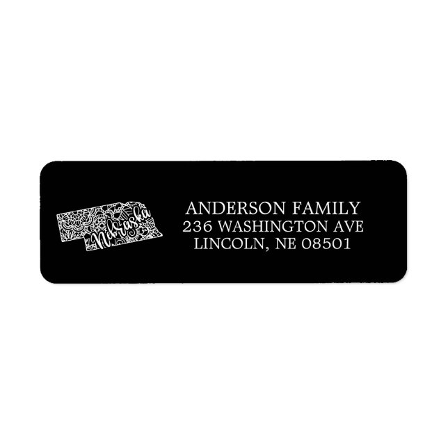 Étiquette Faire-part de déplacement NEBRASKA couleur modifia (Devant)