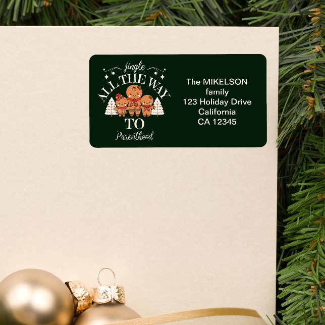 Étiquette Faire-part de grossesse de bébé de Noël (Créateur téléchargé)