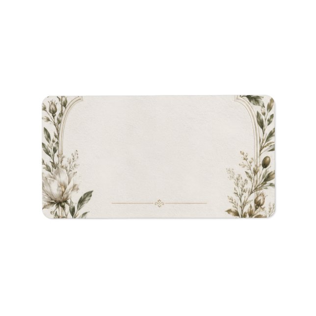 Étiquette Faire-part de mariage de jardin classique (Devant)