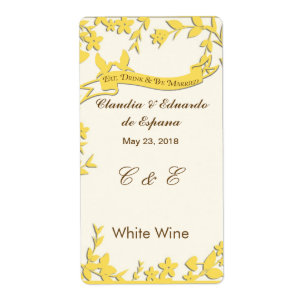 Étiquette Faire-part de mariage de Papel Picado - belles