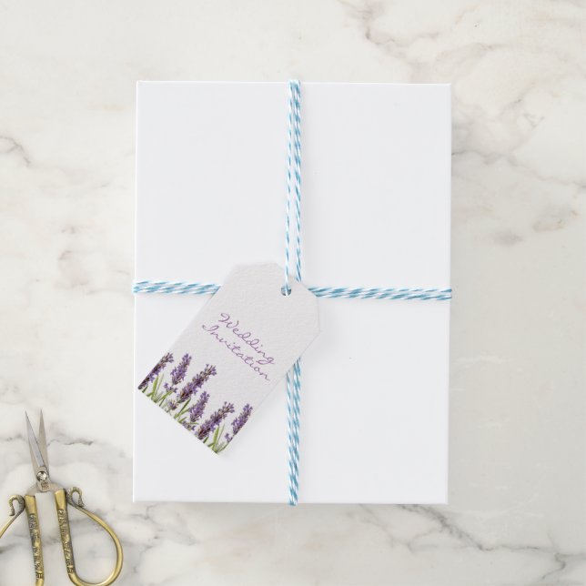 Étiquette Faire-part de mariage Lavender (Avec de laficelle)