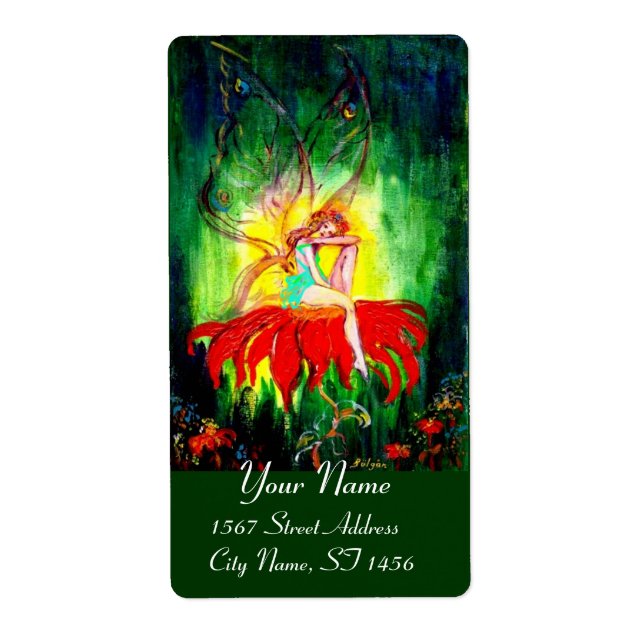 ÉTIQUETTE FAIRY DREAMING SUR LA FLEURS (Devant)