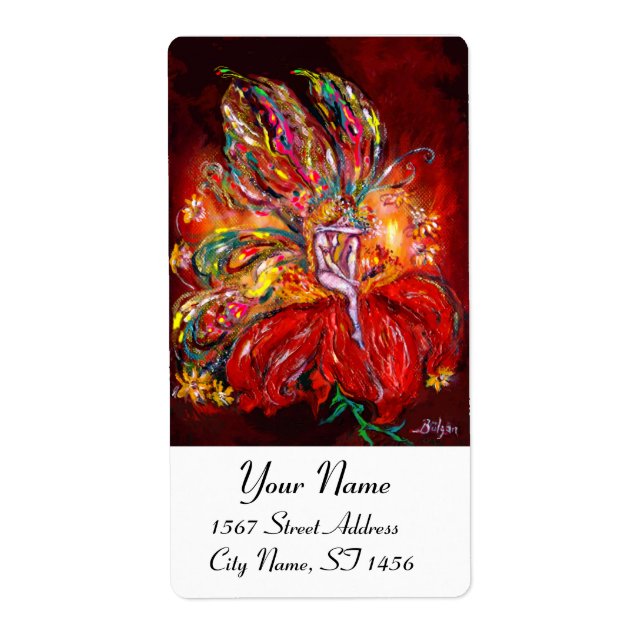 ÉTIQUETTE FAIRY EN ROUGE (Devant)