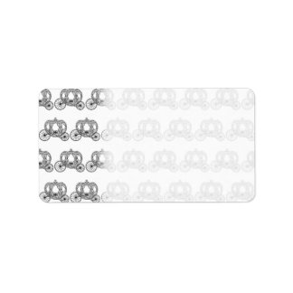 Étiquette Fairytale Carriage Motif.