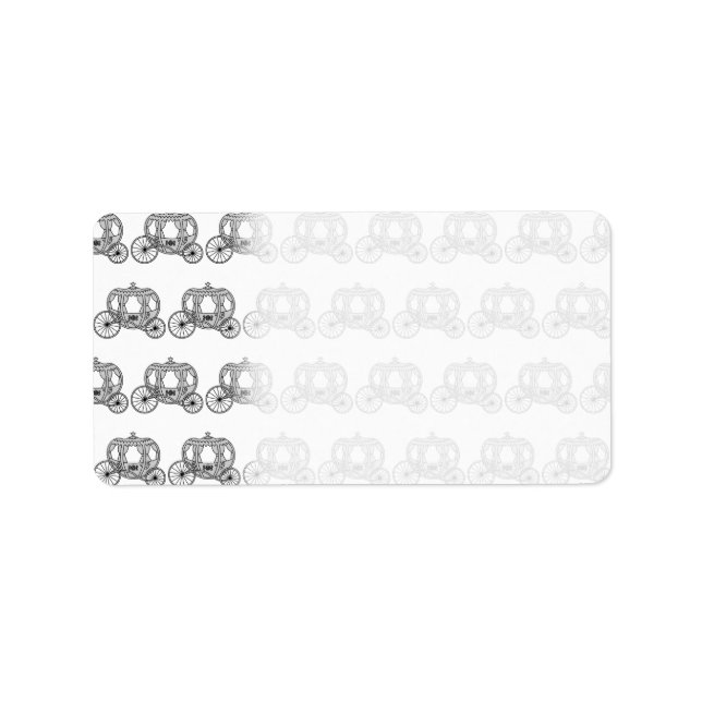 Étiquette Fairytale Carriage Motif. (Devant)